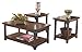 Signature Design by Ashley Murphy Industrial 3-Piece Table Set, Includes 1 Coffee Table and 2 End Tables with Lower Fixed Shelf, Brown