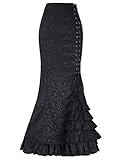 High Waist Steampunk Victorian Womens Costume Show Girl Skirt Size 8 BP204-1