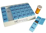 7 Day x 4 Large Capacity Pill Box. Weekly Pill Box Organizer System for Medications, Supplements, and Vitamins