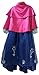 Uget Girls Frozen Snow Romance Long-sleeved Snowflake Snow Princess Dress Blue-8 Years