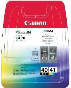 Canon CL-41 CL41 Color & PG-40 PG40 Black Ink Cartridge Combo Pack Original