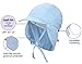 SimpliKids UPF 50+ UV Ray Sun Protection Baby Hat w/ Neck Flap & Drawstring,Light Blue,0-12 Months