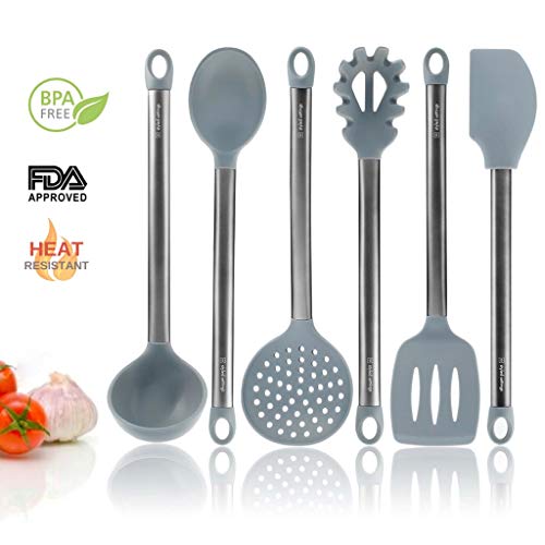 Grey Tool & Gadget Sets Silicone Cooking Utensils For Modern And