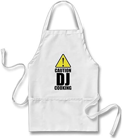 Starings Caution Dj Cooking Fun Novelty Apron