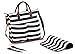 Classic Striped Black and White Cotton Diaper Bag including Changing Pad by Wasserstein