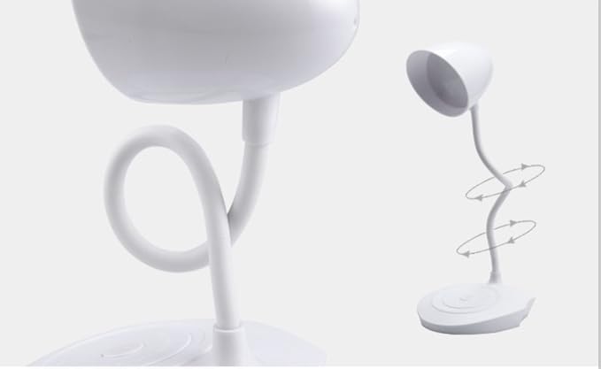 Gosfrid Flexible Rechargeable Led Desk Eye-Care Study Lamp,5V ,2A / Lamp Power :9 W,White