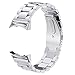 V-MORO Compatible with Gear S2 Bands Solid Stainless Steel Metal Replacement Band With Adapters For Samsung Gear S2 Smart Watch (Metal Silver)