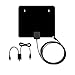 Masione HDTV Antenna Amplified Super Thin Indoor Using - with Detachable Amplifier Signal Booster UHF VHF High Gain and 10ft Excellent Performance Coaxial Cable - 60 Miles Range Digital Antenna