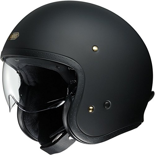 Motorcycle Shoei J-O Open Face Helmet Matt Black S UK