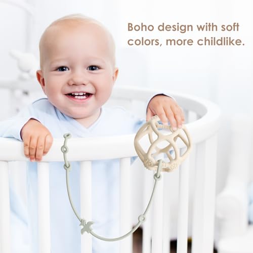 Andy Bear Toy Straps for Baby Toy Safety Straps Silicone High Chair Toy