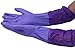 Long Sleeve Rubber Latex Cleaning Gloves Kitchen Dishwashing Gloves,19.7 Inch, 1 Pairs, Purple
