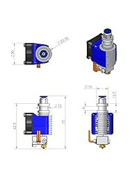 [gulfcoast Robotics] todos Metal V6 Hotend extrusora Bowden para Prusa i3 Reprap 3d impresora. Kit de lujo.