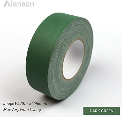4" (96mm) Dark Green [Single Roll] Standard Grade Gaffers Tape (67680)