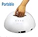 72W Rechargeable Nail Dryer-Lumcrissy 72W/36W Wireless Rechargeable Built-in Fan LED UV Lamp Nail Dryer Powerful Nail Gel Curing Drying Lamp Light for Both Hand Nail Tool Manicure/Pedicure(White)