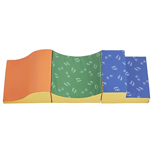 ECR4Kids Softzone Thrill-Scape Play Foam Climber, Primary