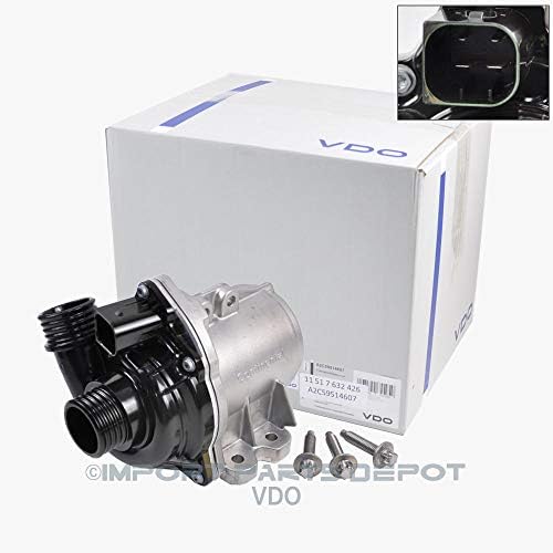 Engine Water Pump Electric for BMW 1 Series M 135i 335i xDrive 335is 335xi 535i xDrive 535xi 640i xDrive Gran Coupe 740Li xDrive 740i ActiveHybrid 5 7 X1 X3 X4 X5 X6 Z4 VDO OEM 11517632426/11517602123
