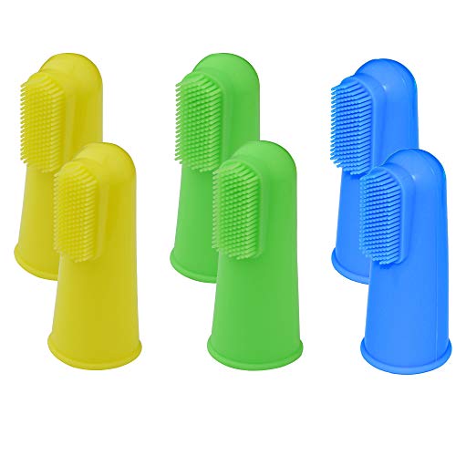 RosyLife Pet Dog Soft Toothbrush Dog Toothbrush Finger Toothbrush pet Toothbrush Small to Large Dogs (9 pcs-YGB) - Thumbnail 4
