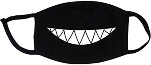 Super Hunter Outdoor Protective Cartoon Teeth Cotton Face Mouth Mask Suitable for Adults (#8 Black)