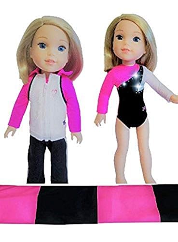 Doll Connections Sparkling 14 inch Doll Gymnastics Outfit - Main Image