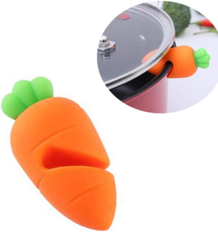 UPKOCH 4pcs Spill-proof Lid Lifter Lid Stand Silicone Heat Resistant Holder Keep The Lid Open Great Cooking Helpers Decoration for Kitchen Restaurant Cooking: Kitchen & Dining