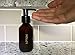 Bottiful Home - 3 oz. Refillable Amber Plastic Travel Bottles Set of 5 w Pumps - Gold Printed Shampoo, Conditioner, Body Wash, Lotion + Other - TSA-Compliant