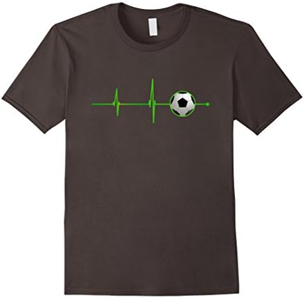 Men's Soccer Game Heartbeat Emotion Fans T-Shirt Small Asphalt