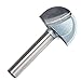 Core Box Router Bit, EnPoint Round Nose Bit 1/4In Shank Carbide-Tipped 2 Flutes Radius Core Box Router Bit 7/8