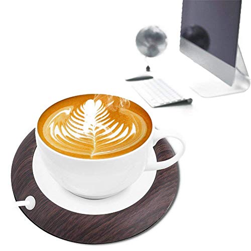 Coffee Warmer USB Mug Warmer Beverage/Drink/Tea Warmer for Office/Home Use (Dark Wood Grain)