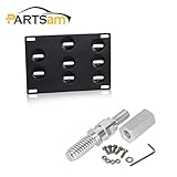 Partsam Front Bumper License Plate Mounting Bracket Tow Hook Holder Adapter for BMW E31 E36 E38 E39 E46 E52 MINI Coopers