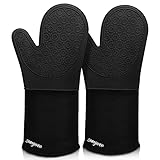 Extra Long Silicone Oven Mitts, sungwoo Durable