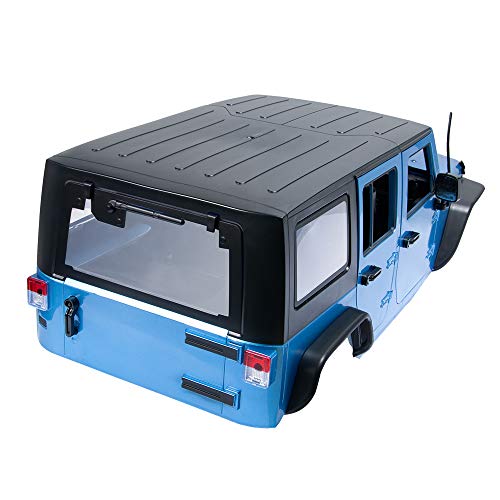 RCLions 313mm Wheelbase RC Car Body Shell Plastic for1/10 Scale RC Car Jeep Wrangler Axial SCX10-II 90046/90047 TRX4 kit (Blue)