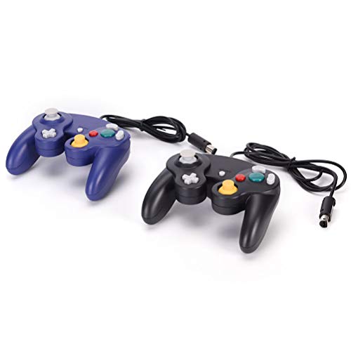 FidgetFidget Wired Shock Video Game Controller Pad for Nintendo Gamecube GC & Wii Black Gi PL Black