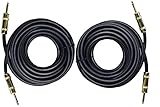 Ignite Pro 2X 1/4" to 1/4" 25 Ft. True 12 Gauge Wire AWG DJ/Pro Audio Speaker Cable, Pair