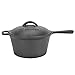 Zelancio Cookware 2.5-Quart Pre-Seasoned Non-Enameled Baked Bean Sauce Pot with Lid