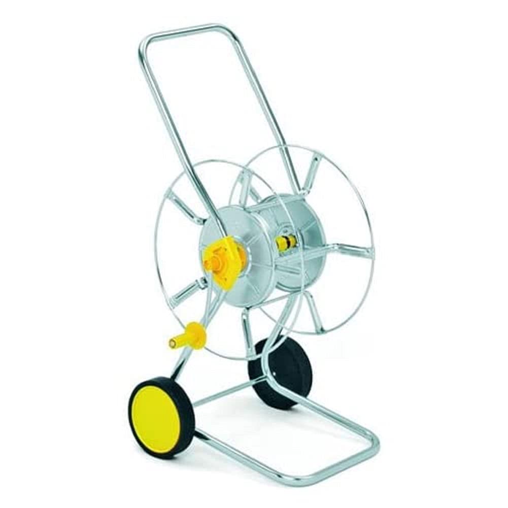 Wolf Garten "WS 50 Z" Hose Reel Trolley, Yellow/Silver, 48x47x48 cm