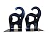 Bookends Pair Nonskid Heavy Metal Durable Sturdy Strong Books Organizer Telephone Booth Bookshelf Decor Decorative Bedroom Library Office School Supplies Stationery Gift (Elephant-Black)