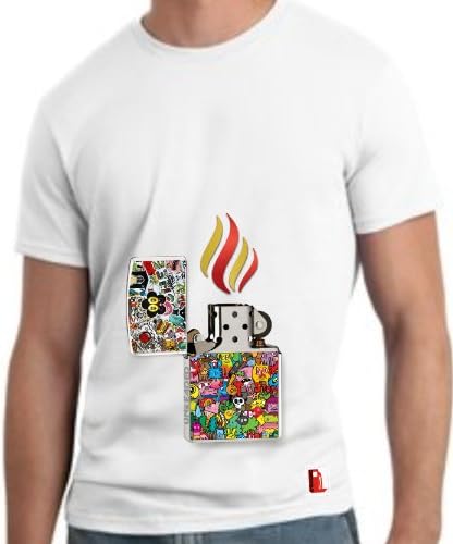 Sticker Bomb Lighter T (Small, White)