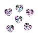 Swarovski Crystal, #6228 Heart Pendants 10mm, 6 Pieces, Vitrail Light