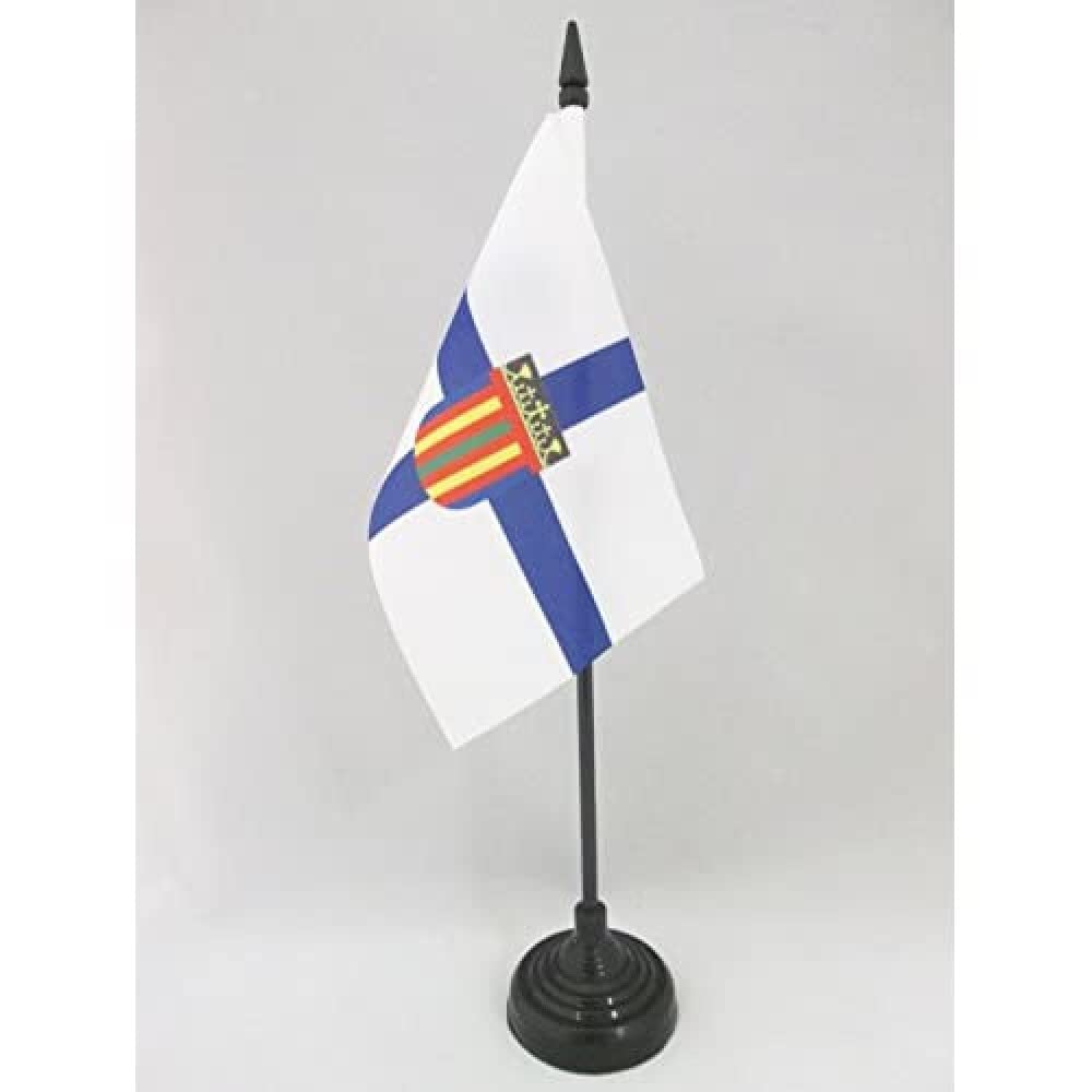 AZ FLAG - Copts Christians of Egypt Table Flag 4'' x 6'' - coptic Office Mini Banner 100% Polyester 15 x 10 cm - Mini Desk Flag with 10'' Pole and Black Plastic Base