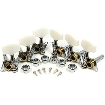 Chrome Open-gear Guitar Tuners/Machine Heads - 6-piece 3 Left / 3 Right Alignment