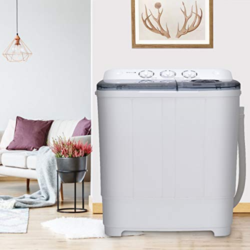 image for SUNCOM Washing Machine, Portable Mini Compact Twin Tub Washer Spin Dry