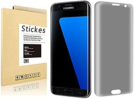 Samsung Galaxy S7 Edge Screen Protector, Stickes Glass Protector [Tempered Glass] 9H Hardness, Bubble Free [Case Friendly][Anti-spy]