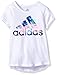 adidas Little Girls' Short Sleeve Graphic Tee Shirts, White, 5