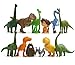 Astra Gourmet Dinosaur Figure Set - Kit of 12 Deluxe Mini Cake Toppers Cupcake Decorations Featuring Arlo and Family