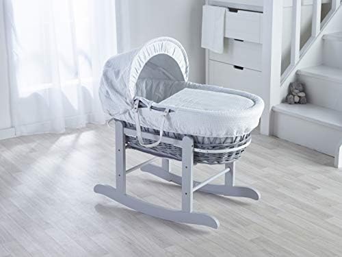 grey rocking moses basket
