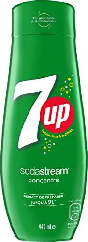 Sodastream Pack Spécial Machine Spirit Noire Plastique, Une Bouteille 1L, Une Bouteille FUSE 7UP et 2 Concentrés 7UP