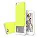 iPhone 6s Plus Case, DesignSkin [Slider] [Sliding Card Slot] Extreme Heavy Duty 3-Layer Bumper Protection Wallet Cover with Card Holder for iPhone 6s Plus (2015) / iPhone 6 Plus (2014) - Lime Green