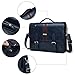ECOSUSI Men's Briefcase PU Leather Shoulder Satchel Computer Bag with Back Pocket fits 15.6 inch Laptop, Blue