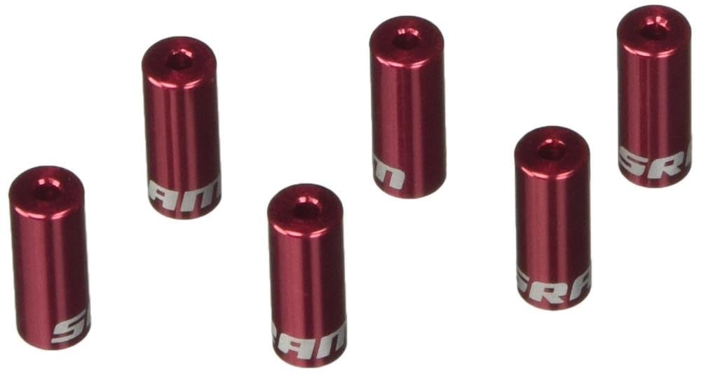 Sram MTB Ferrule Kit, Includes 10 Shift 4.0 mm, 6 Brake 5.0 mm,4 Cable Tip - Aluminum Red