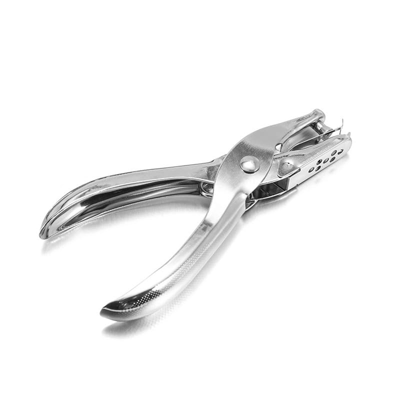 3mm Single Hole Punch, Silver Paper Puncher Hole Pliers for School Office Home Study - 8 Sheet Capacity
